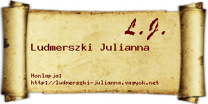Ludmerszki Julianna névjegykártya